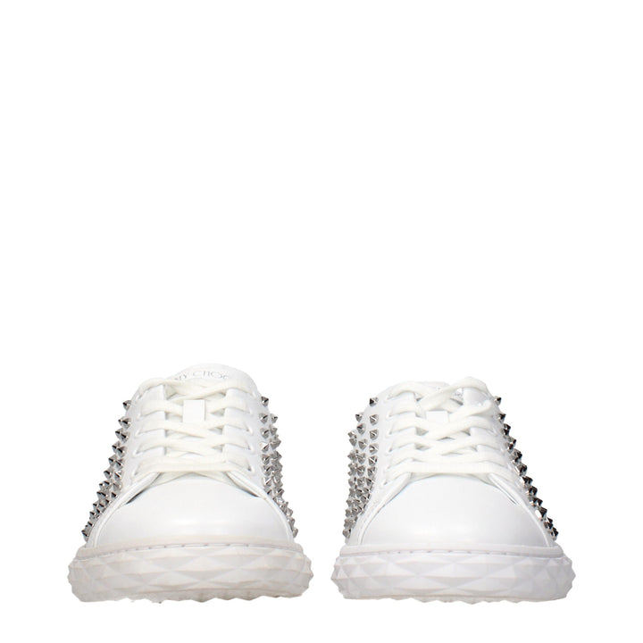 Jimmy Choo White Leather Sneakers