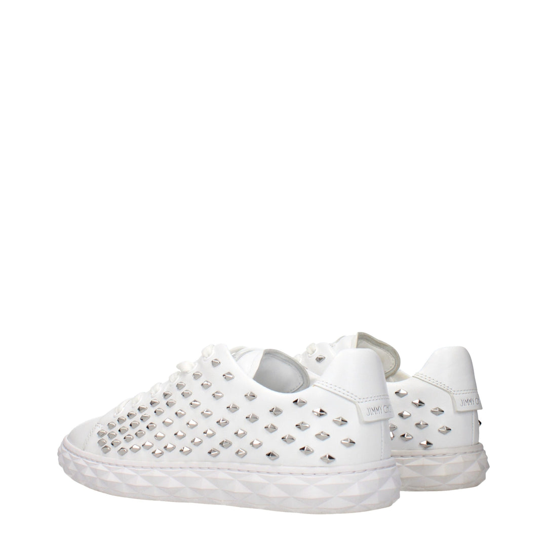 Jimmy Choo White Leather Sneakers
