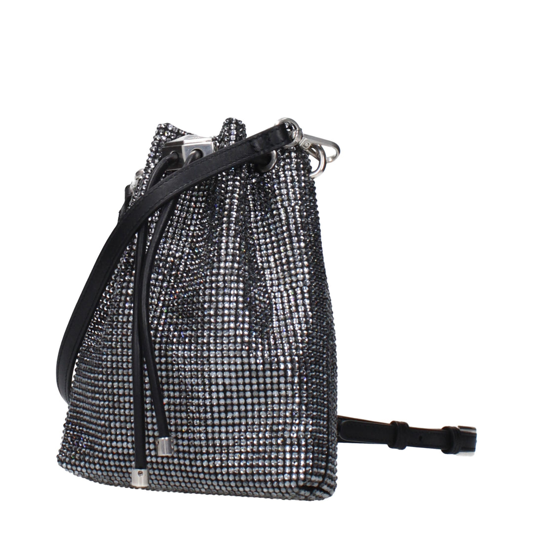Jimmy Choo Black Satin Crossbody Bag