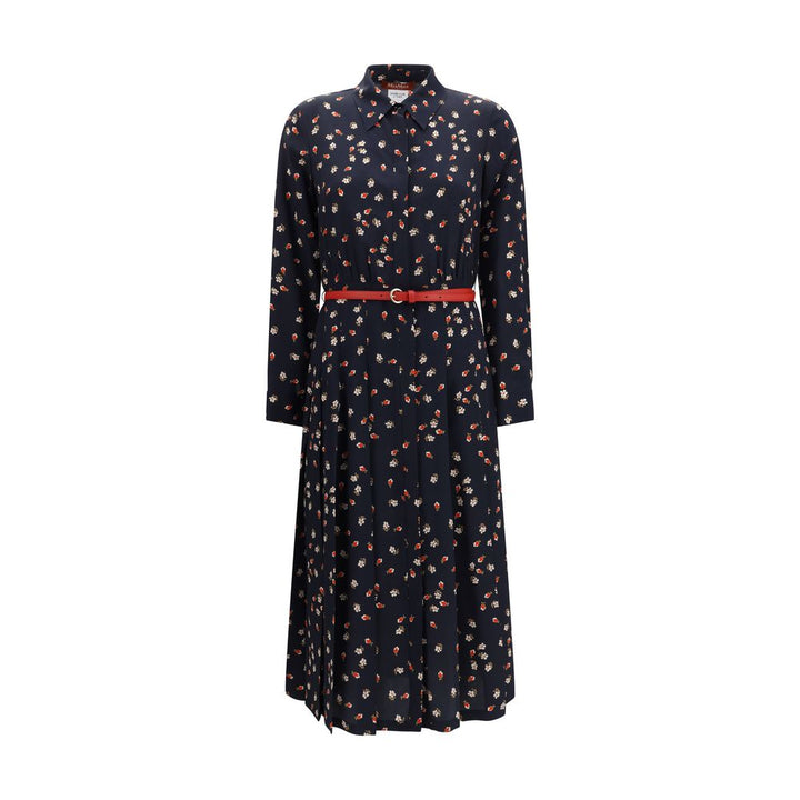 Max Mara Blue Silk Casual Dress