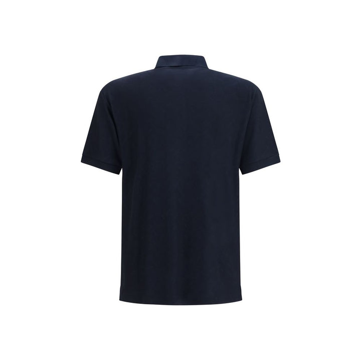 Giorgio Armani Blue Viscose Polo Shirt