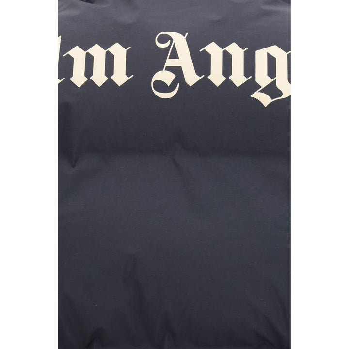 Palm Angels Black Polyamide Full-Length Jacket