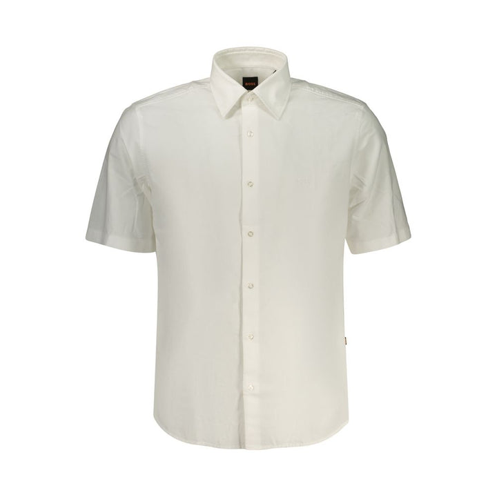 Hugo Boss Bianco Cotton Men Shirt