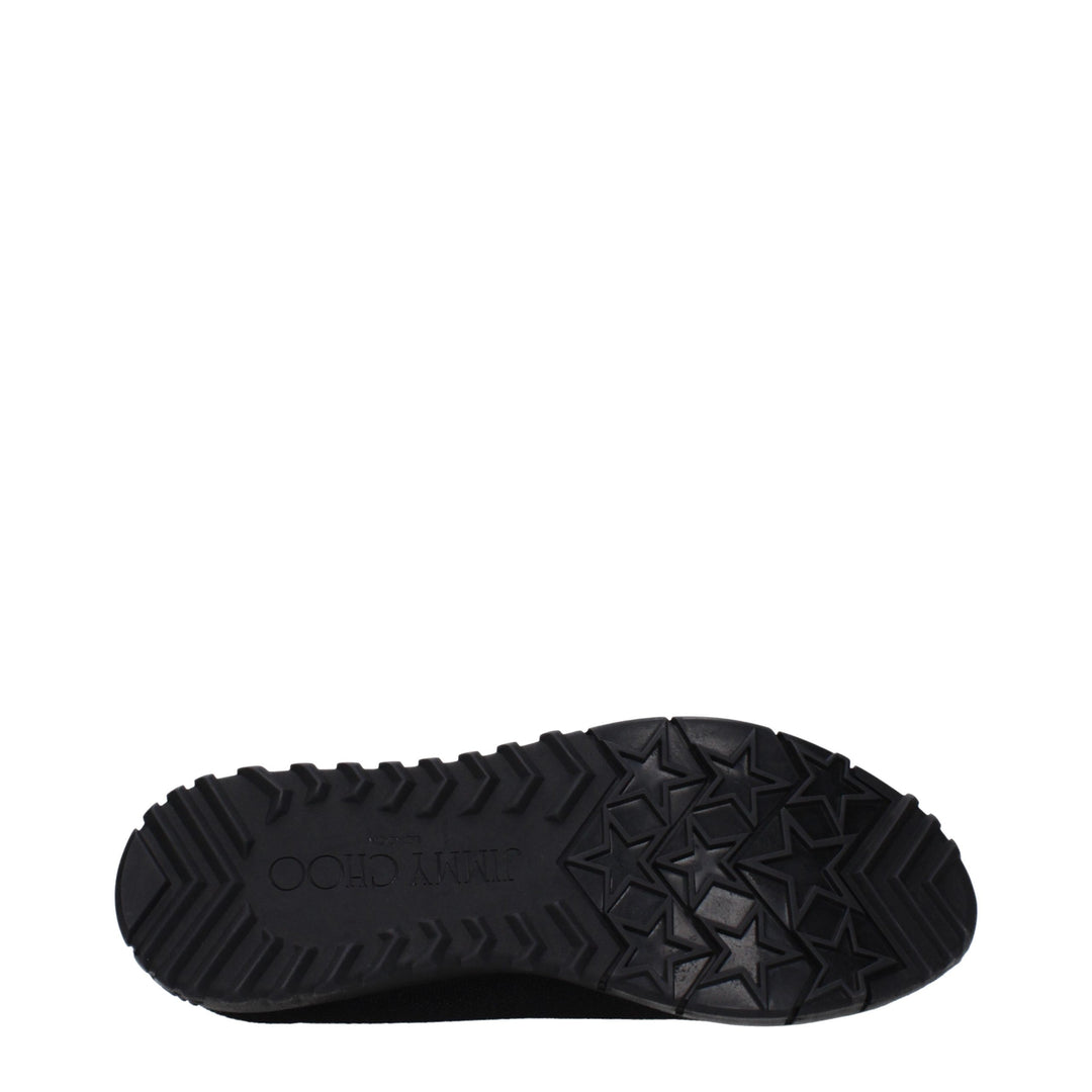 Jimmy Choo Black Fabric Slip-On Loafers
