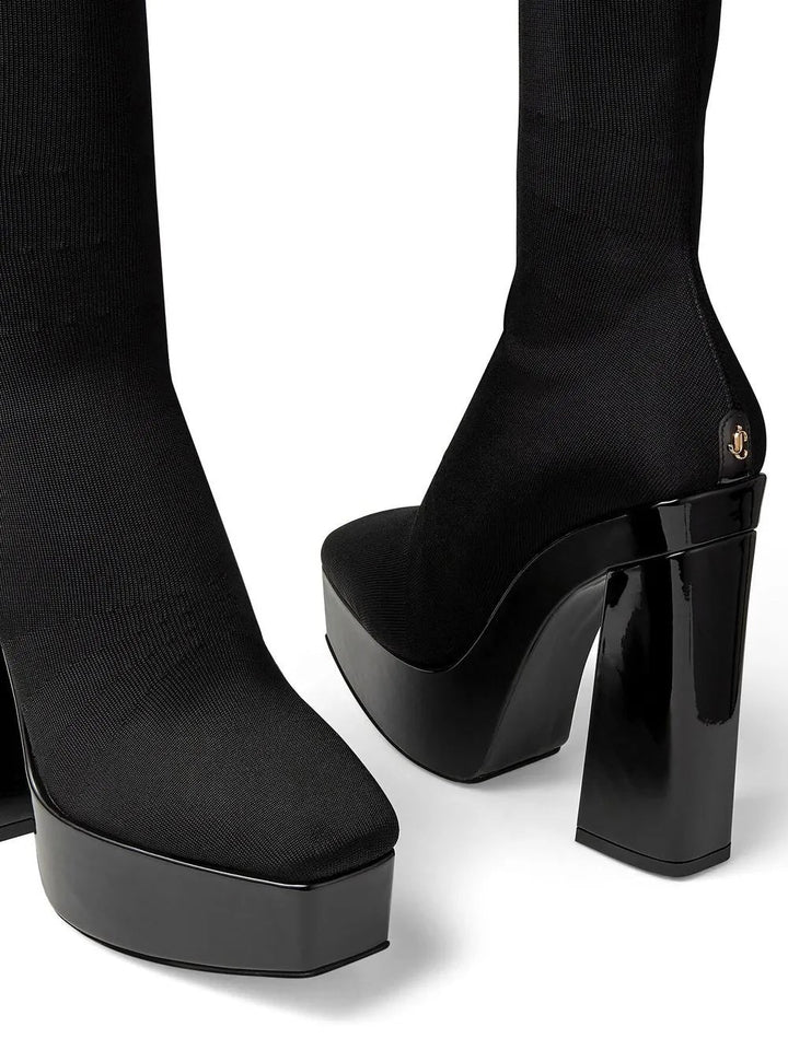 Jimmy Choo Black Fabric Over The Knee