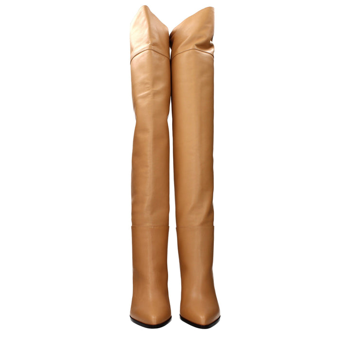 Jimmy Choo Beige Leather Ankle Boots
