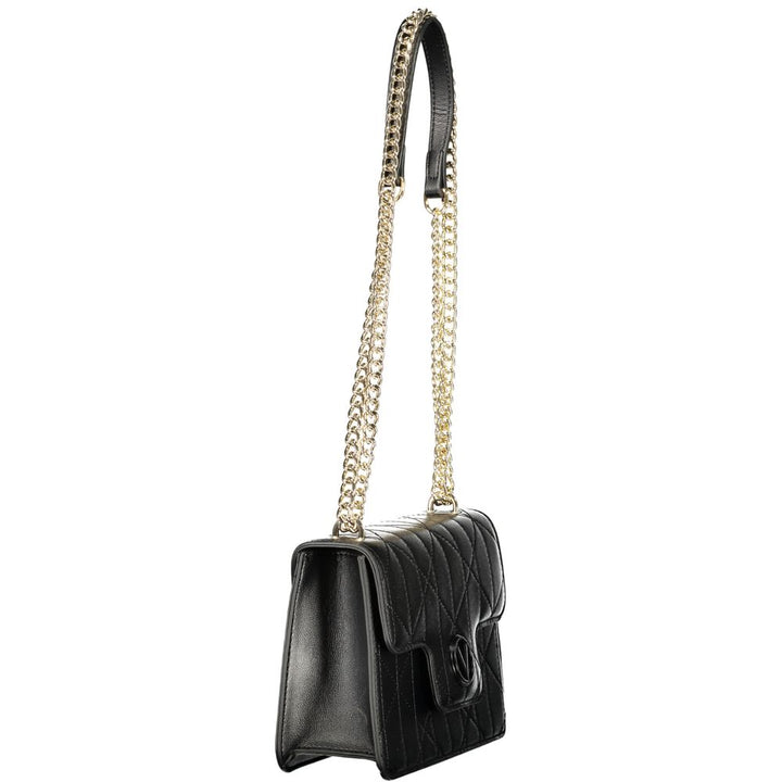 Mario Valentino Nero Polyurethane Women's Bag with Chain Handles