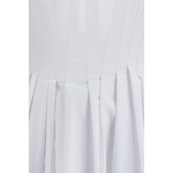 Max Mara White Cotton Casual Dress