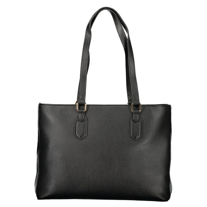 Mario Valentino Nero Poliuretano Womens Bag with Internal Pocket and Phone Spaces