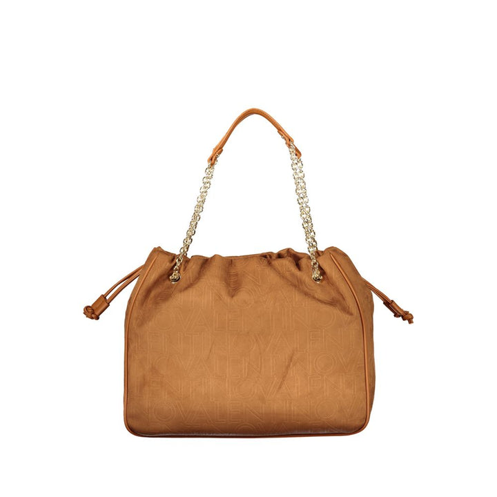 Mario Valentino Brown Polyurethane Women's Shoulder Bag