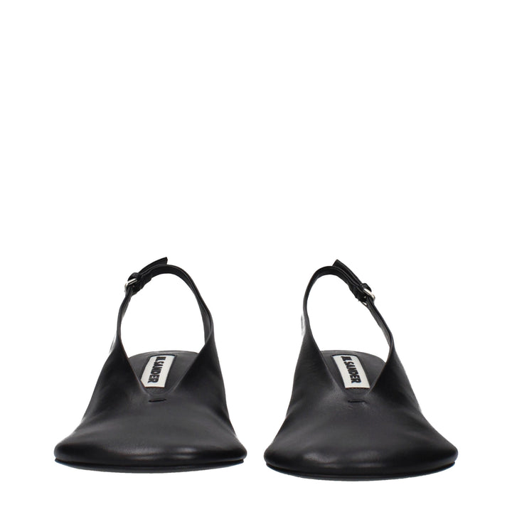 Jil Sander Black Leather High Heel Pumps