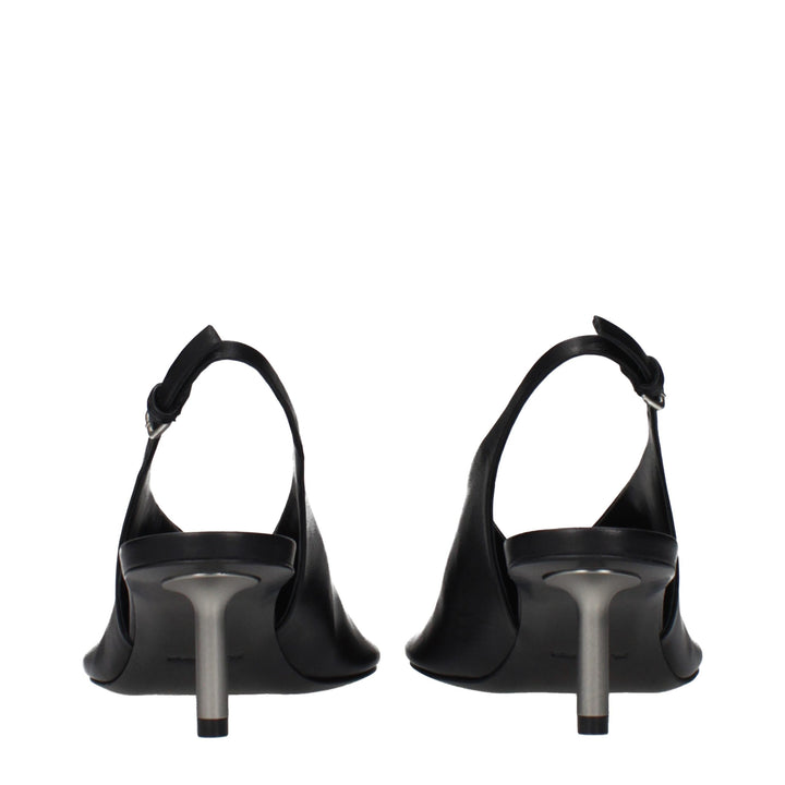 Jil Sander Black Leather High Heel Pumps