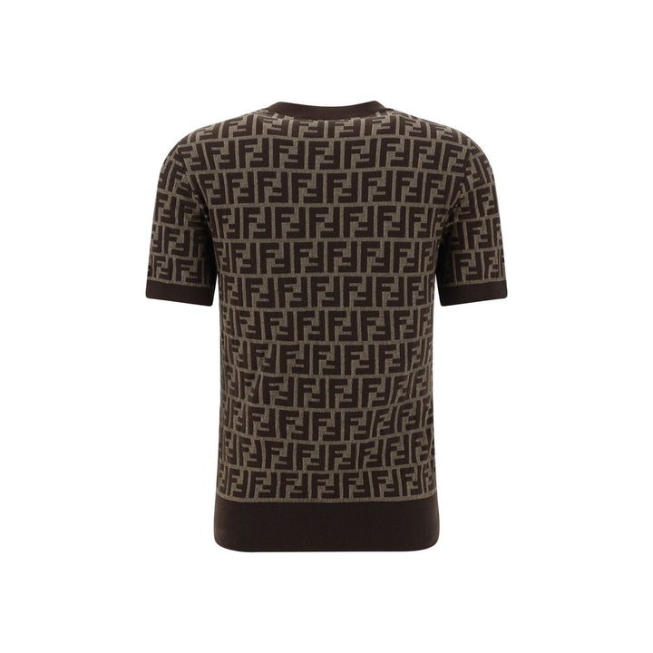 Fendi Brown Cotton T-Shirt