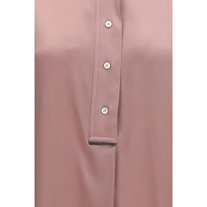 Brunello Cucinelli Multicolor Silk Shortsleeve Shirt