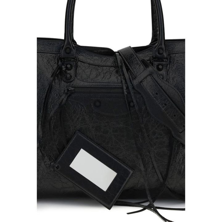Balenciaga Black Lamb Ovis Aries Aries Shoulder Bag