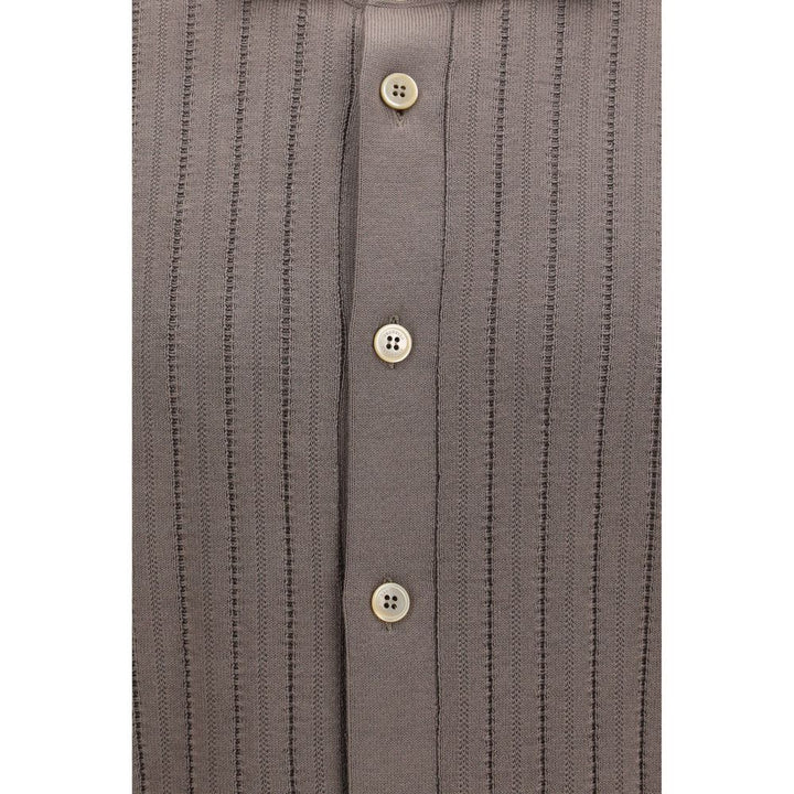 Brunello Cucinelli Brown Cotton Shortsleeve Shirt