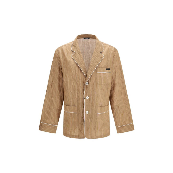 Dolce & Gabbana Beige Linen Top Sleepwear