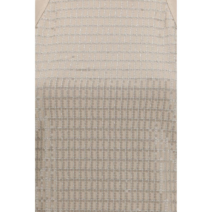 Brunello Cucinelli Beige Cotton Sleeveles T-Shirt