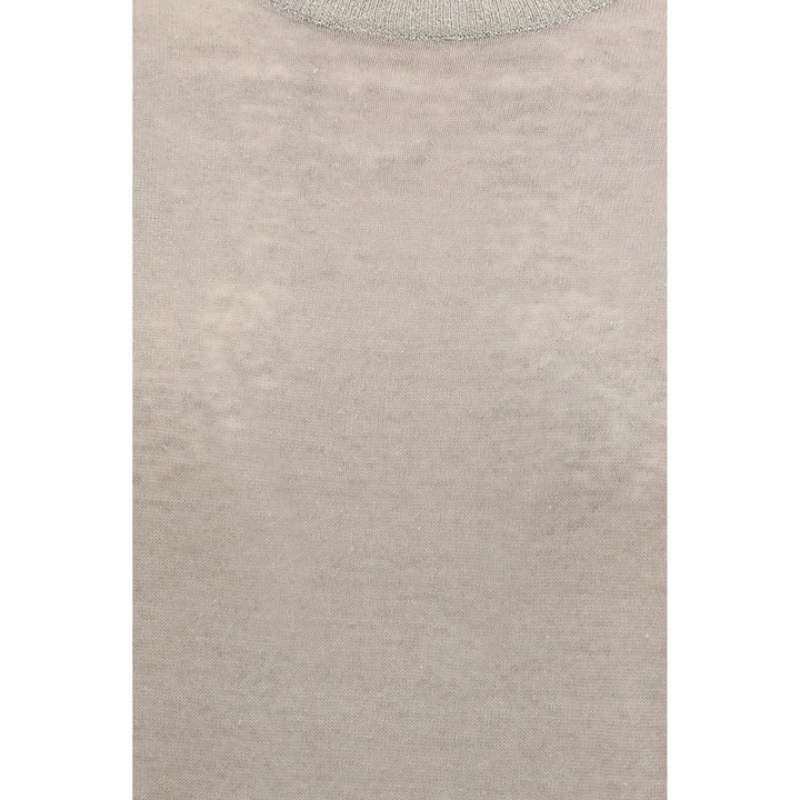 Brunello Cucinelli Beige Linen T-Shirt