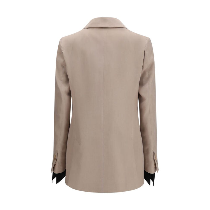 Max Mara Beige Silk Blazer