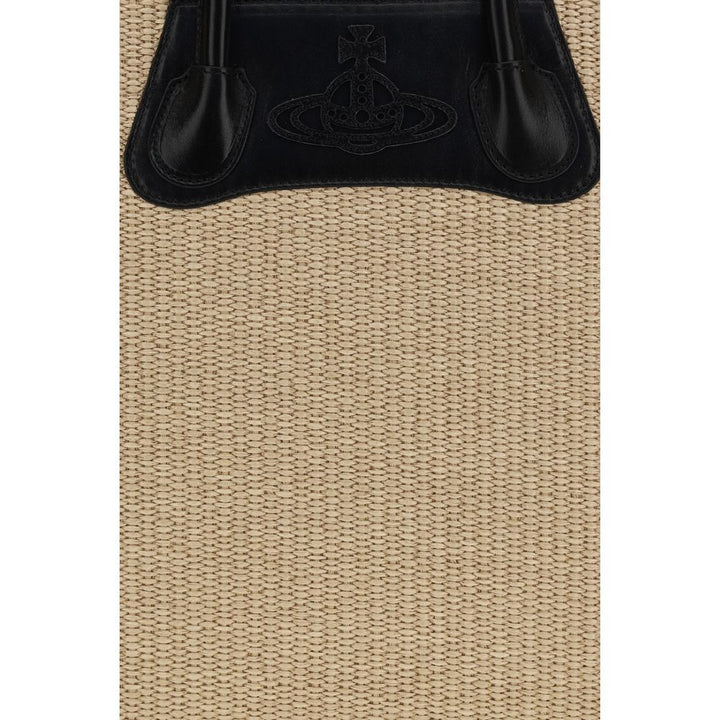 Vivienne Westwood Beige Raffia Shoulder Bag
