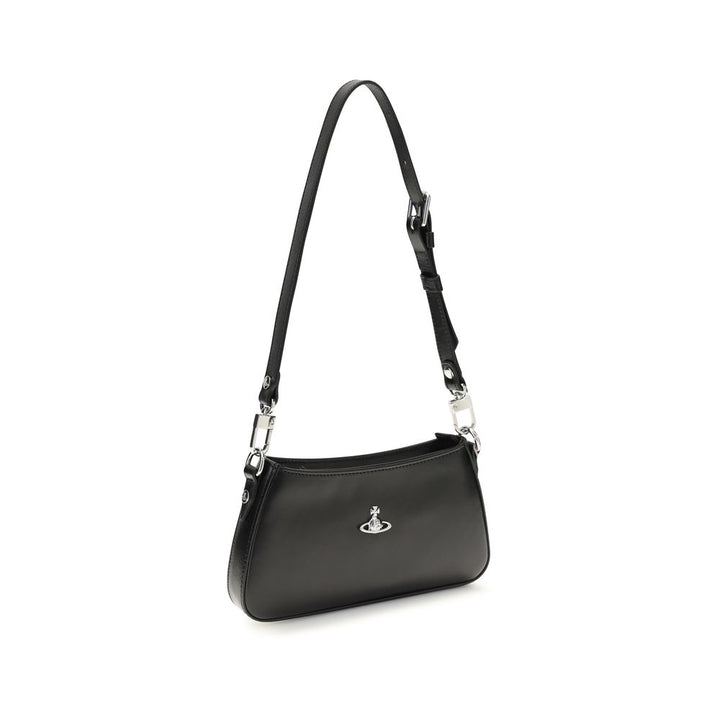 Vivienne Westwood Black Calf Leather Bos Taurus Shoulder Bag