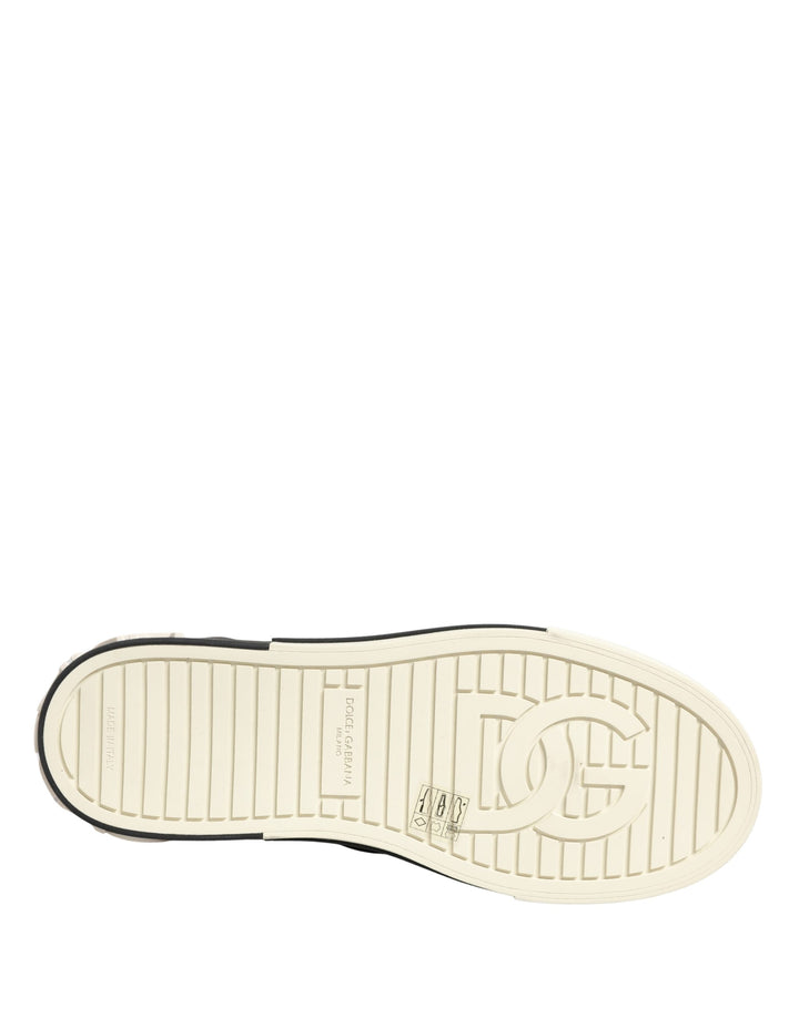 Dolce & Gabbana Black Quilted Slip On Low Top Sneakers Shoes