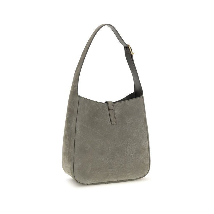 Saint Laurent Gray Calf Leather Bos Taurus Shoulder Bag
