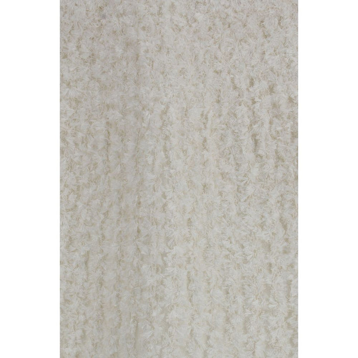 Balmain White Viscose Mini Skirt