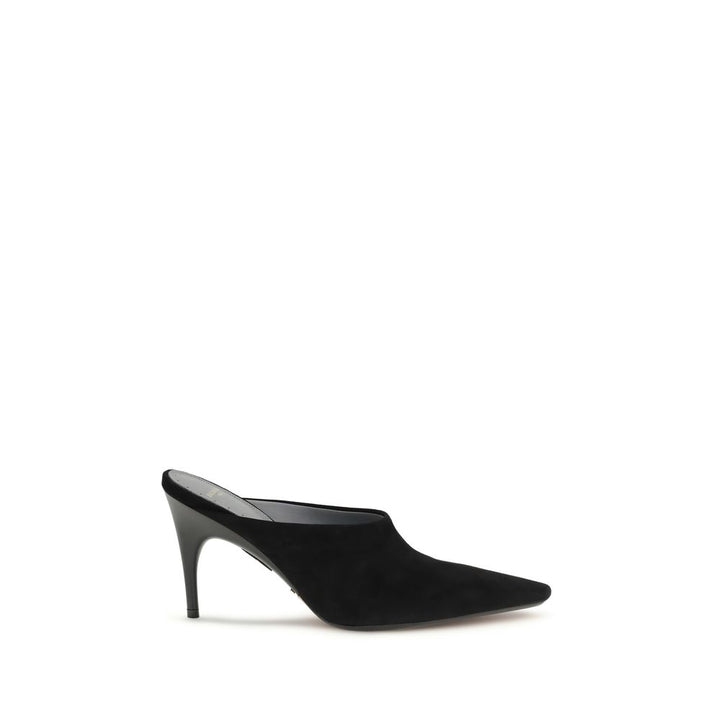 Balenciaga Black Suede Leather Mules