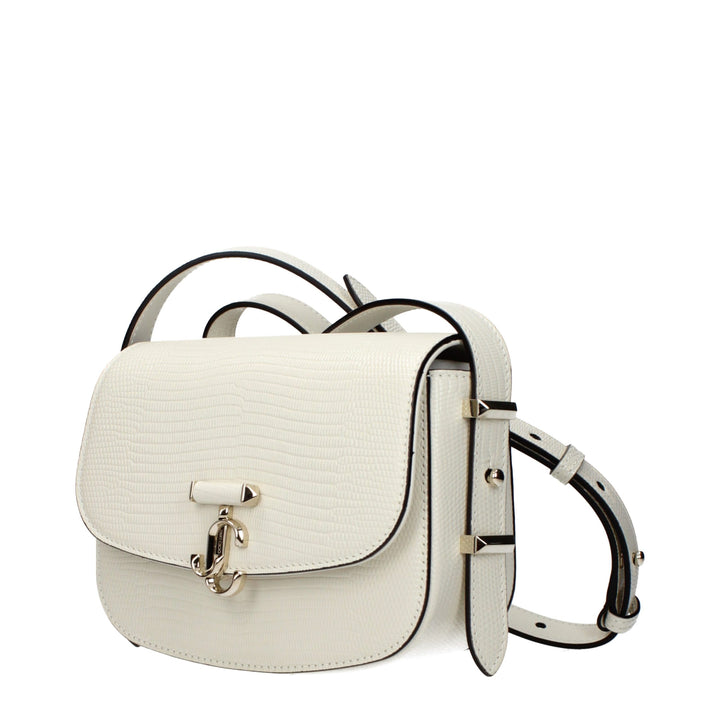 Jimmy Choo White Leather Shoulder Bag