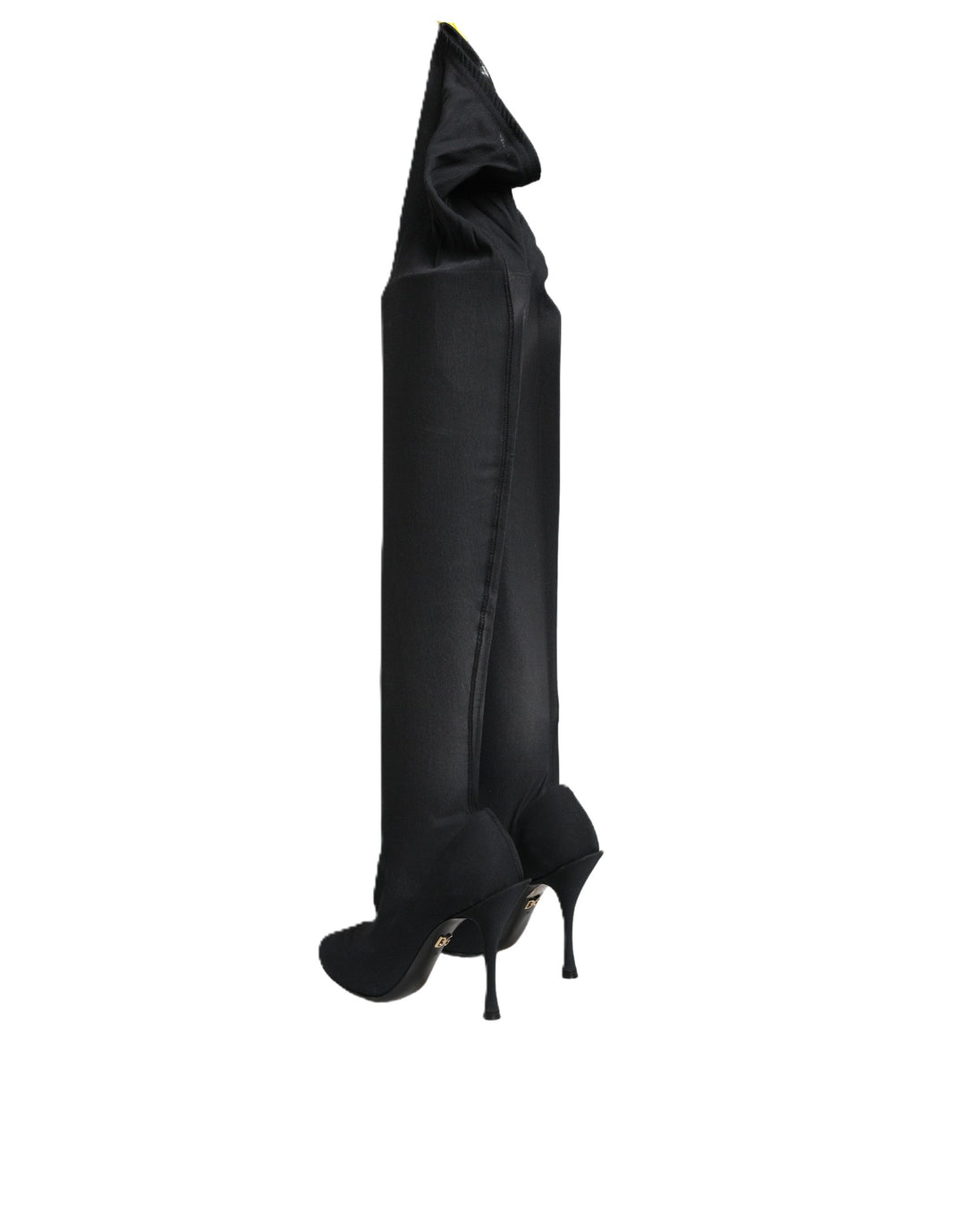 Dolce & Gabbana Black Stretch Socks Knee High Boots Shoes