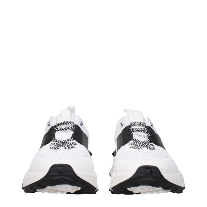 Valentino Garavani White Fabric Athletic Sneakers