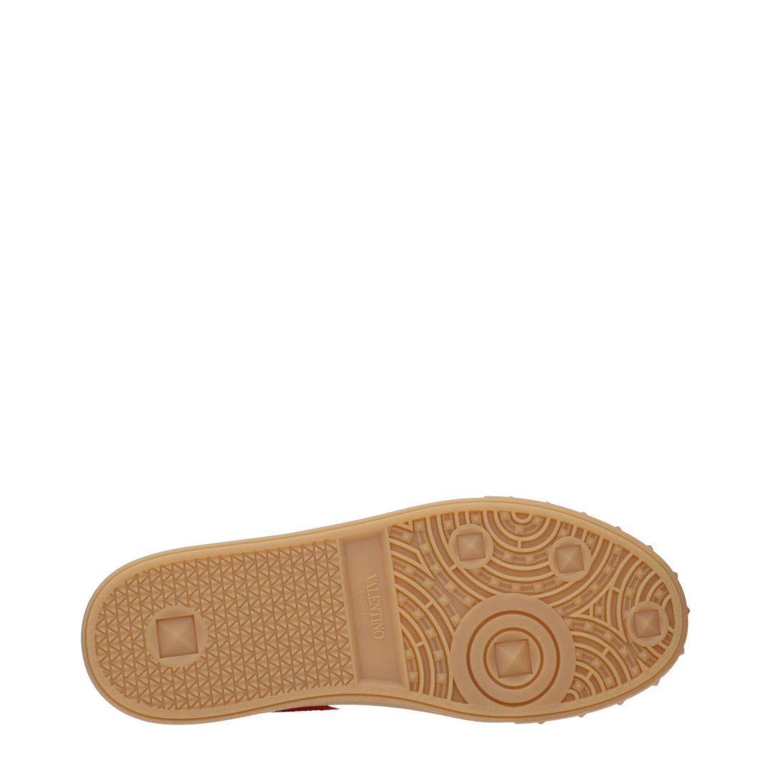 Valentino Garavani Red Leather Low Top Sneakers