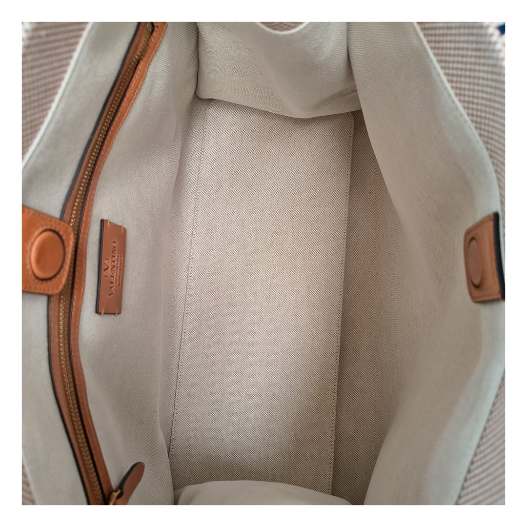 Valentino Garavani Beige Fabric Handbag