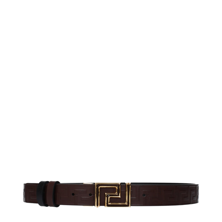 Versace Brown Leather Regular Belt
