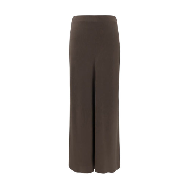 Brunello Cucinelli Brown Acetate Midi Skirt