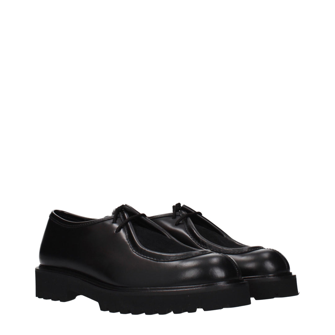 Max Mara Black Leather Oxfords And Derbies