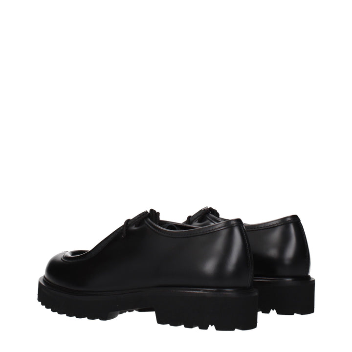 Max Mara Black Leather Oxfords And Derbies