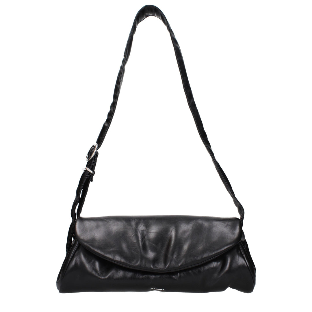 Jil Sander Black Leather Crossbody Bag