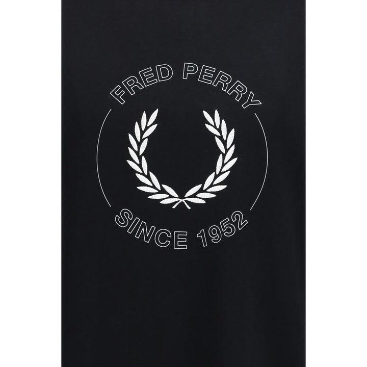 Fred Perry Black Cotton T-Shirt