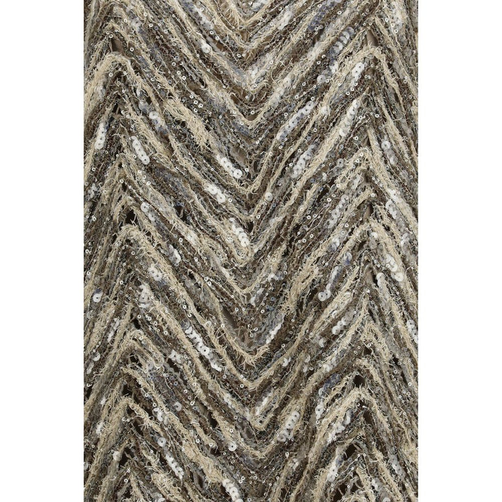 Brunello Cucinelli Beige Paper Cocktail Dress