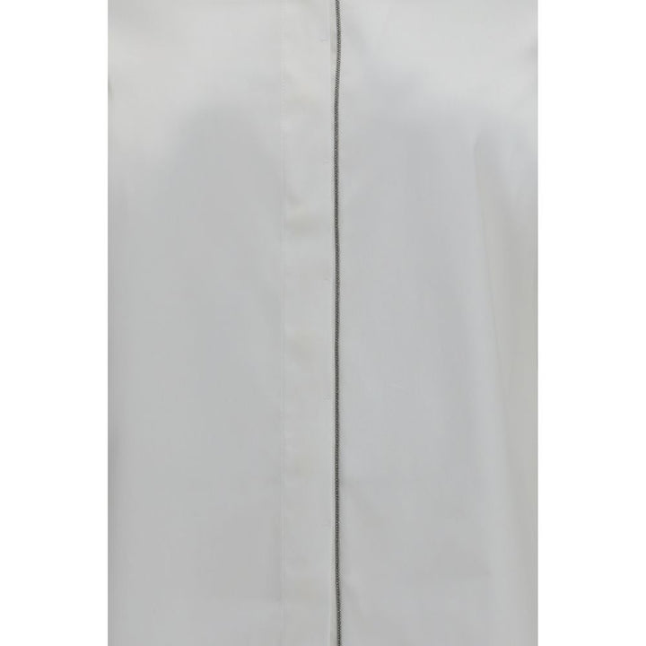Brunello Cucinelli White Cotton Dress Shirt