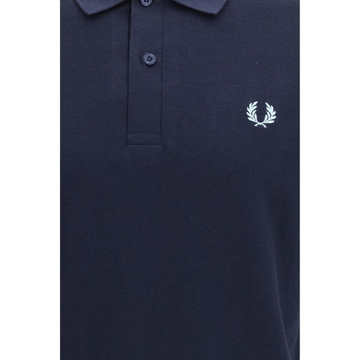Fred Perry Blue Cotton Polo Shirt