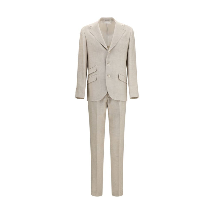 Brunello Cucinelli Beige Silk Two-Piece Suit