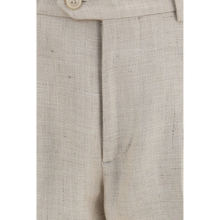 Brunello Cucinelli Beige Silk Two-Piece Suit