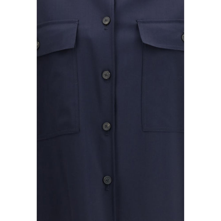 Max Mara Blue Wool Oves Aries Jacket