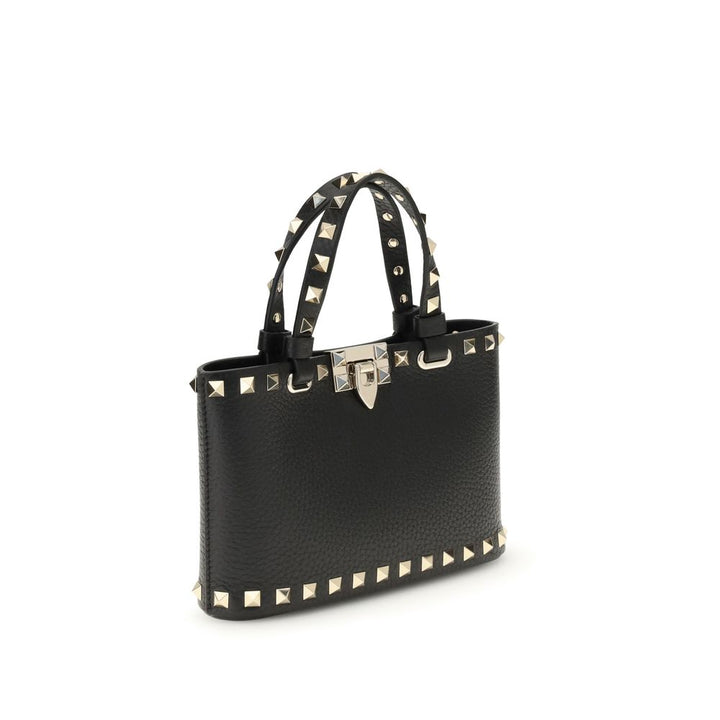 Valentino Garavani Black Calf Leather Bos Taurus Handbag