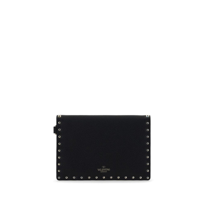 Valentino Garavani Black Calf Leather Bos Taurus Wallet