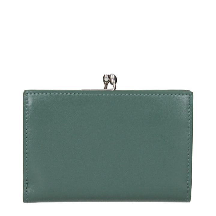 Jil Sander Green Leather Wallet
